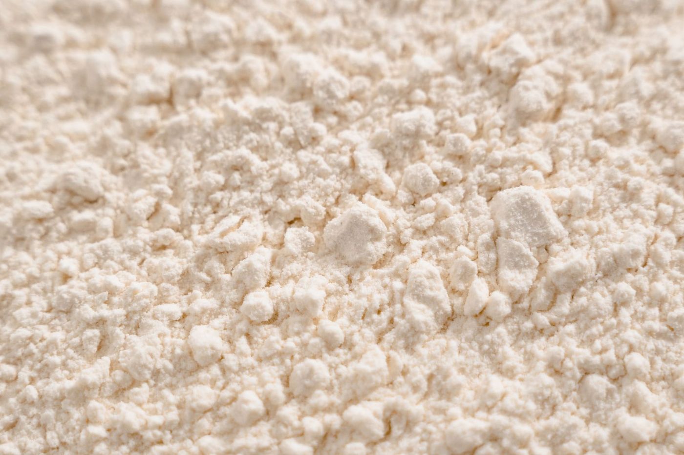 Fine pale mineral powder, close-up